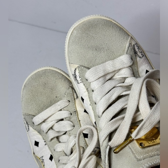 MCM x Puma US8 Classic White Suede Women’s Sneakers - Picture 14 of 16